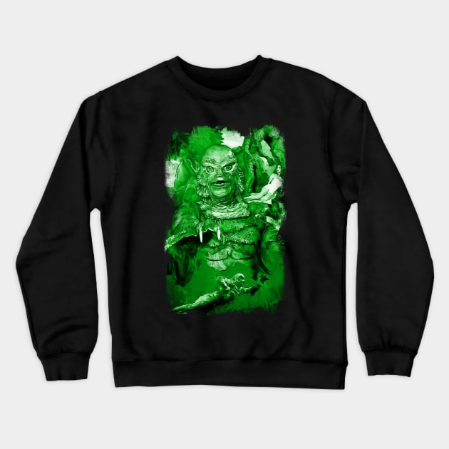 The Creature from the Black Lagoon Crewneck Sweatshirt by xenomorphicpress